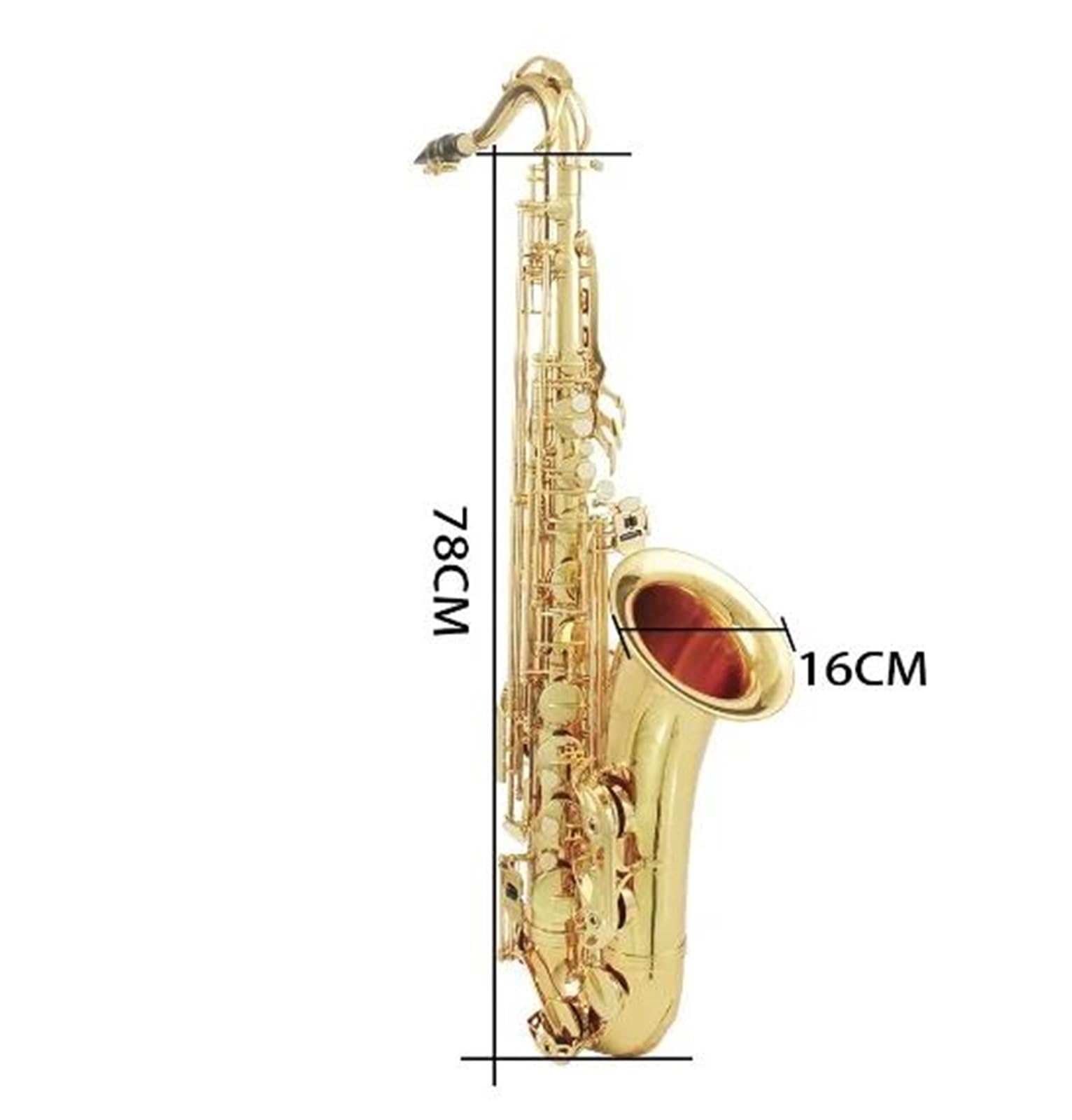 B dur klasyczny saksofon tenorowy profesjonalny instrument dęty drewniany elektroforeza złocenie Saksofon