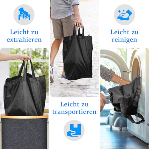Foumteex Pfandflaschen Sammelbehälter mit Decke,110L Pfandsammler Organizer and Pfandflaschen Behälter Aufbewahrung, Leergutbehälter fur Recycling Abstellraum Flaschentasche (110L)