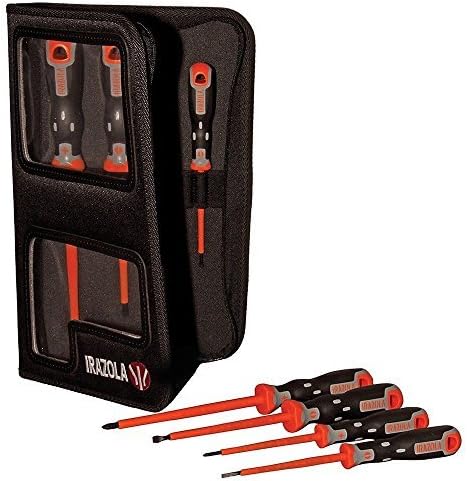 Irazola 7pc Insulated Tekno+ Plus Aislo Screwdriver Set with Carry Case - Rated to EN60900 1000V AC by IRAZOLA