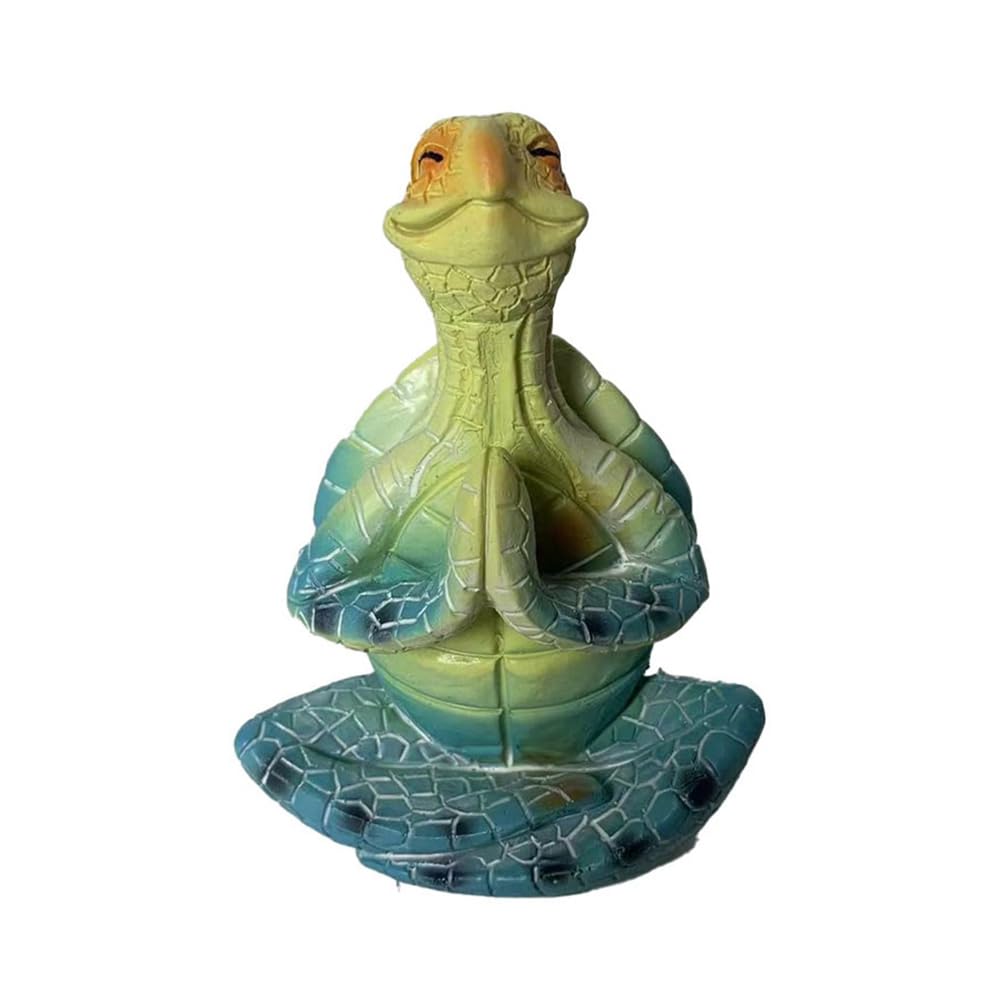 CTRLZS Sea Turtle Figurine Peacefulness Meditating Sea Turtle Statue Decorations for Buddha Yoga Garden Statue Ornament
