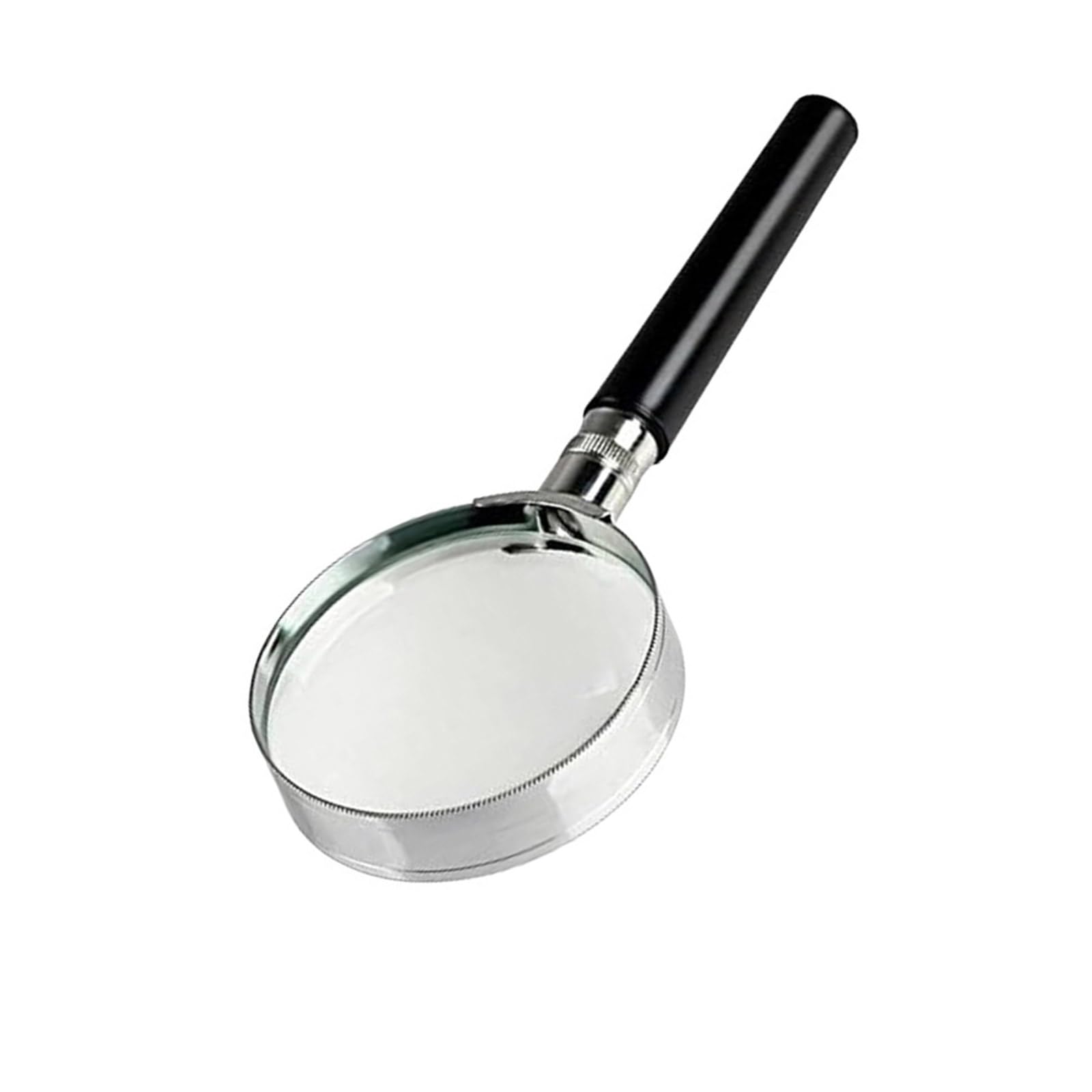 Handheld Magnifier with Ergonomic Metal Grip & Glass Lens, 50mm-100mm Options for Seniors Inspection Portable Magnifyings Glass