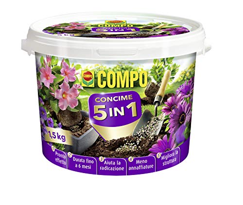 Concime universale, Per piante in vaso e in giardino, Ottimale per trapianti e piante già a dimora, Asseconda uno sviluppo sano e rigoglioso delle piante, Con misurino dosatore