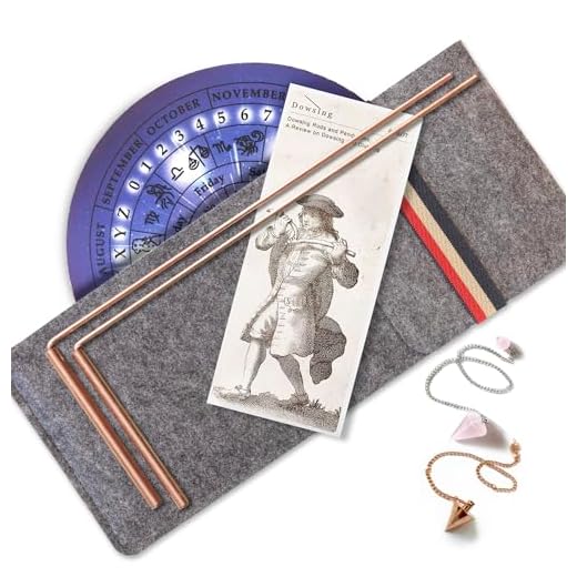 Copper Dowsing Rod - 99.9% Pure Copper - Water Divining Witching, Energy Healing, Paranormal, Ghost Hunting, Gold, Yes No Questions. Instructions and Bonus Pendulum - 5x13 Inch Divining rods