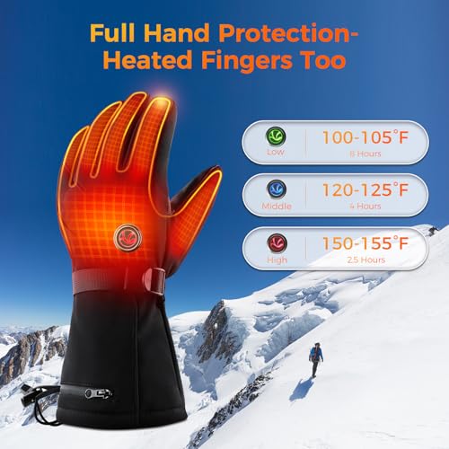 Velazzio HEGLXX Heated Gloves, Rechargeable 4800Mah Electric Heating Gloves For Men Women, Winter Thermal Warm Battery Gloves thumb #2