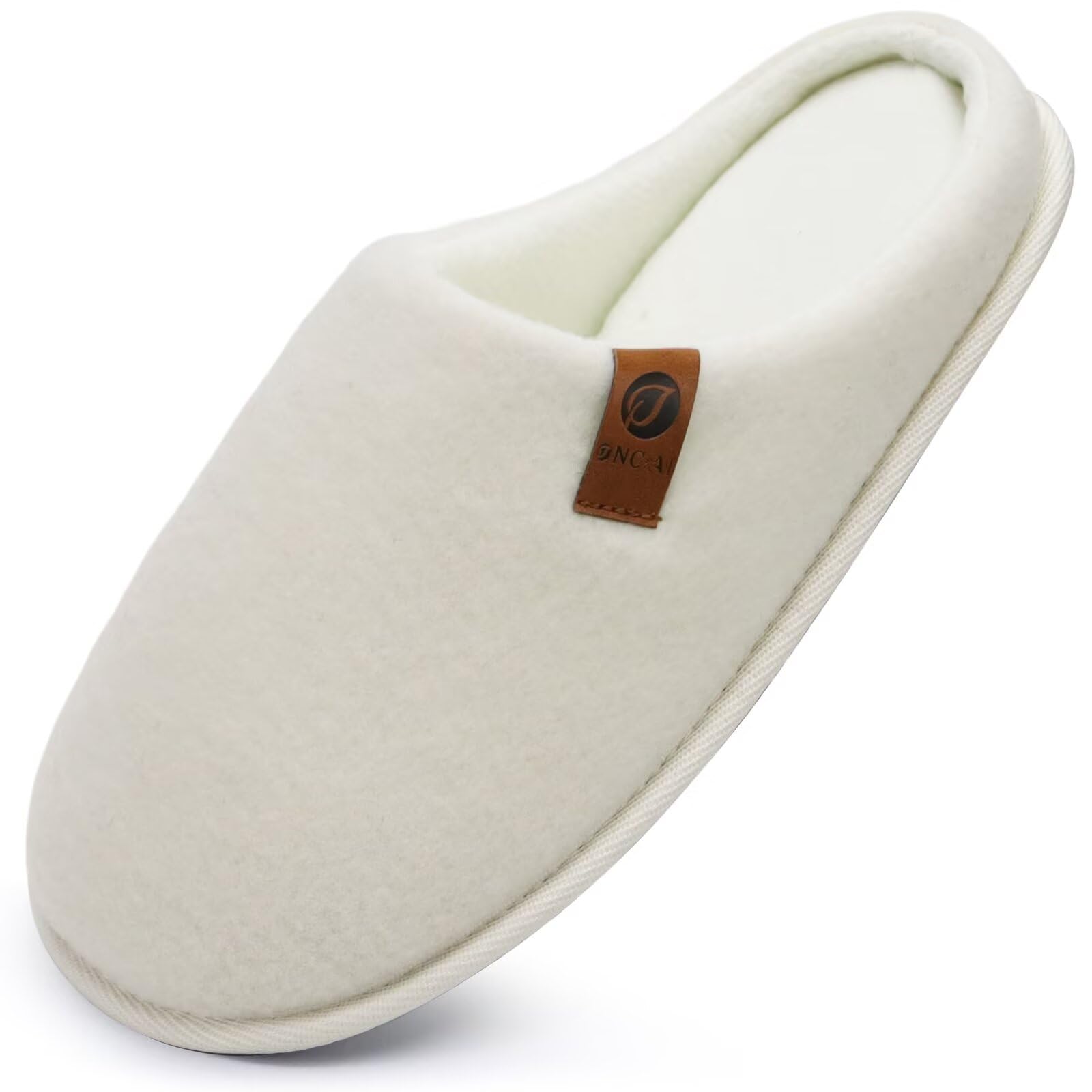 ONCAI Pantofole da Uomo Invernali, Comoda Memory Foam Calde Scarpe da Casa in Lana Con Suola Antiscivolo Taglia 40-49 EU