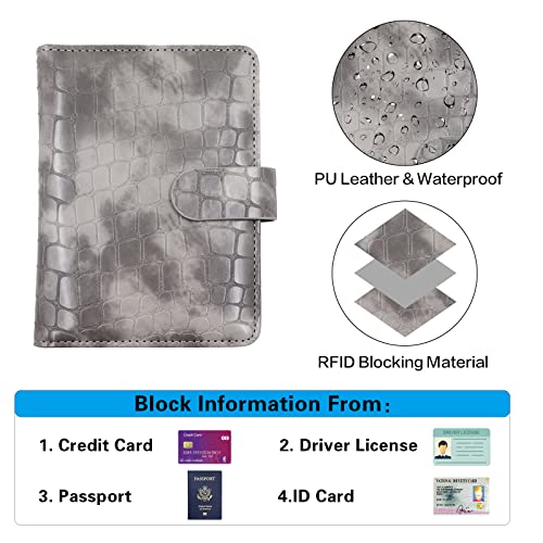Image of Melsbrinna Premium Leather Passport Holder Covers Case, Waterproof Rfid Blocking Travel Wallet Passport Holder with Pen Holder, Cute Passport Book for Women /Men