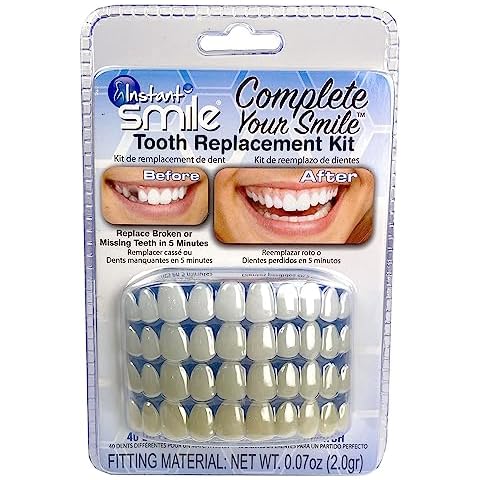 Instant Smile Complete Your Smile Temporary Tooth Replacement Kit - Replace a Missing Tooth in Minutes - Patented Cover