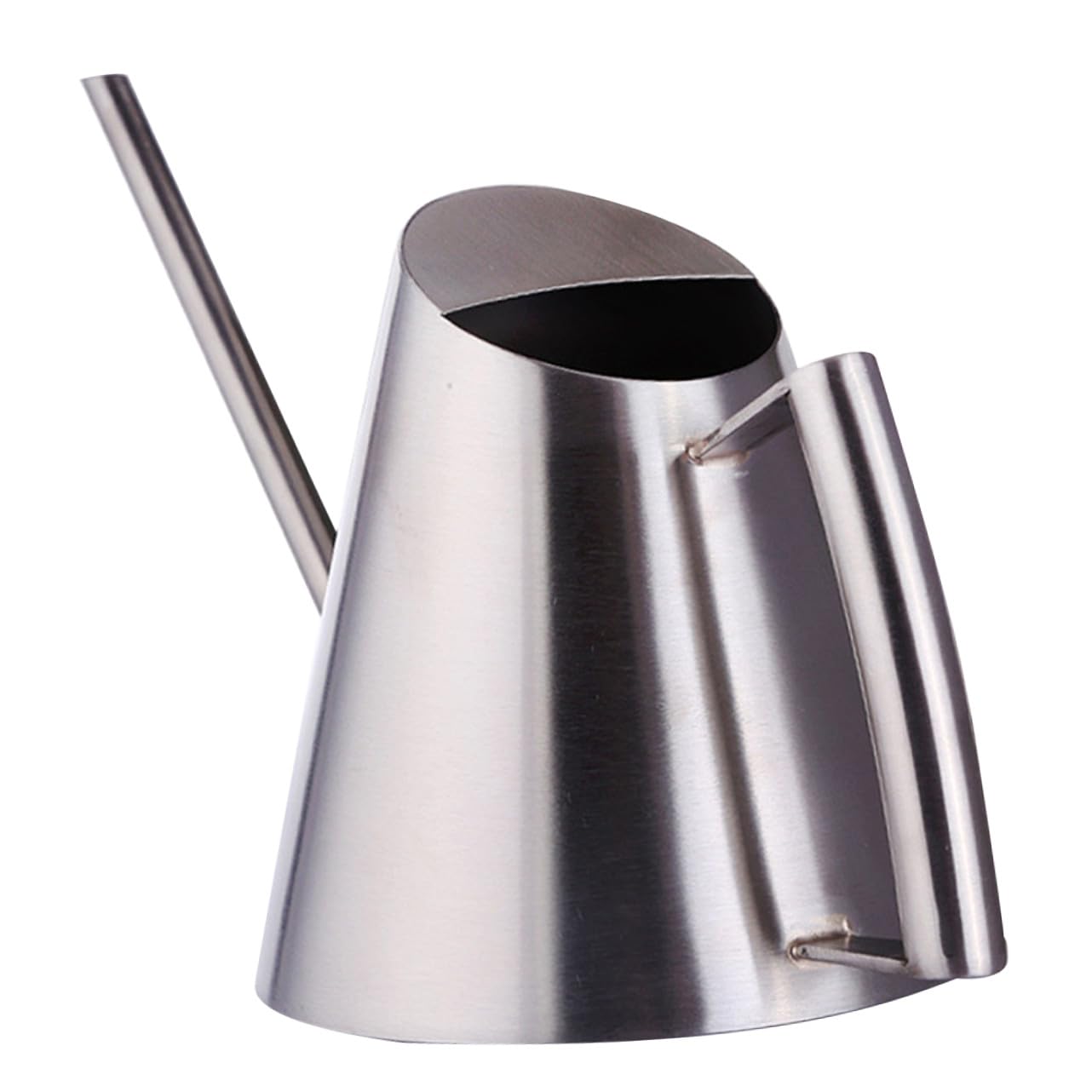 Milisten Annaffiatoio da Interno in Acciaio Inox 400ml, per Piante da Casa e Piante Sospese, Apertura Ampia, Impugnatura Comoda