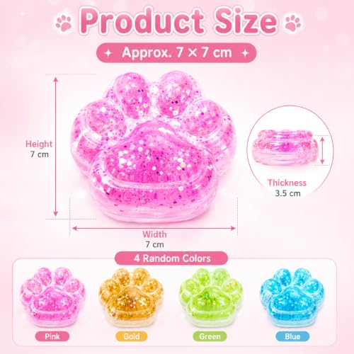 Image of 3PCS Taba Squishy Cat Paw, Taba Squishy for Relaxing Sensory Fidget Pinch Family for Kids Cat Paw Squeeze Cute Beautiful Cat Paw (Blue and Pink)