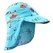 HUANQIUE Baby Toddler Sun Protection Hat UPF 50 + Flap Hat Blue 2-4 T