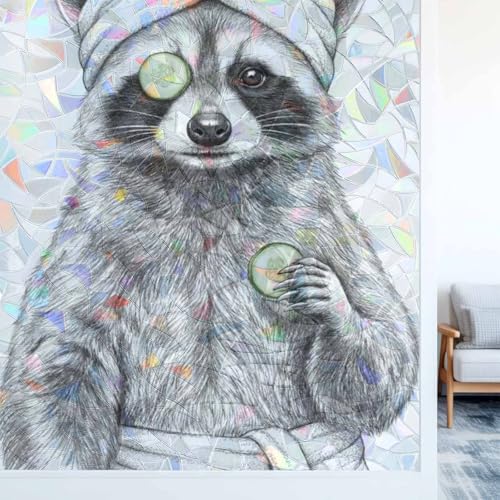 Película de privacidad para ventana gris con diseño 3D miniatura 2