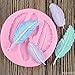 Feather Candy Molds - Pink Silicone Soap Molds for Clay Crafting, Fondant, Chocolate & Cake Decorating