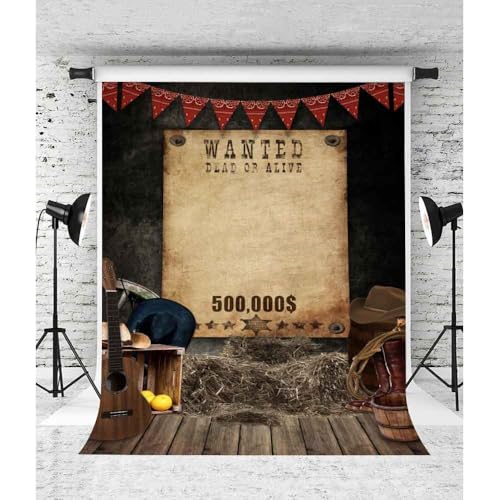 Fondo decorativo vaquero 7x10ft para fotografía miniatura 3