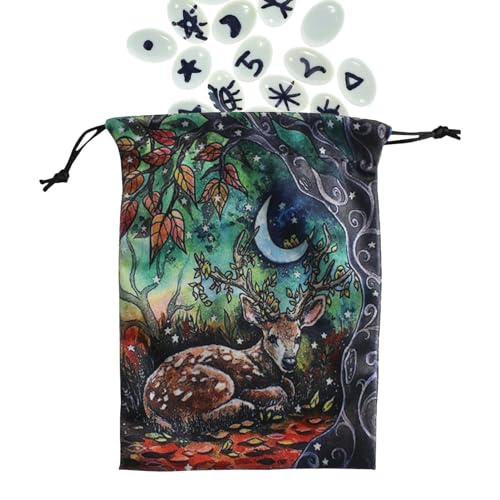 itrimaka Tarotbeutel aus Samt – Tarot-Deck-Taschen mit Kordelzug, Aufbewahrungstasche, Beutel, Samtbeutel, tragbar für Kristalle, Würfel, Tarotkarten, Sxf09#, Refer to description, Unisex