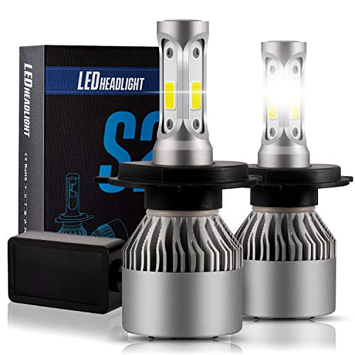 H4 9003 HB2 LED Light Bulb Conversion Kit, SZFLWA X-S2 Series H4 9003 HB2 Headlight - Xenon White 6500K (With Control Driver)