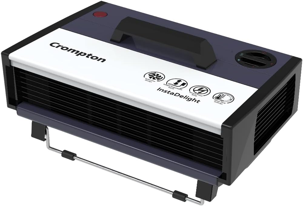 Crompton 2000 Watt Insta Delight Fan Circulator Room Heater with 3 Heat Settings with Turbo Fan Design.