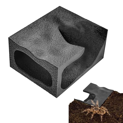 Jumping Spider & Tarantula Sling Hideout Corner Cave Small Size 2.6 x 2.1 x 1.3 3D Printed Textured Climbing Habitat with Viewing Window Small Spider Terrarium Decor