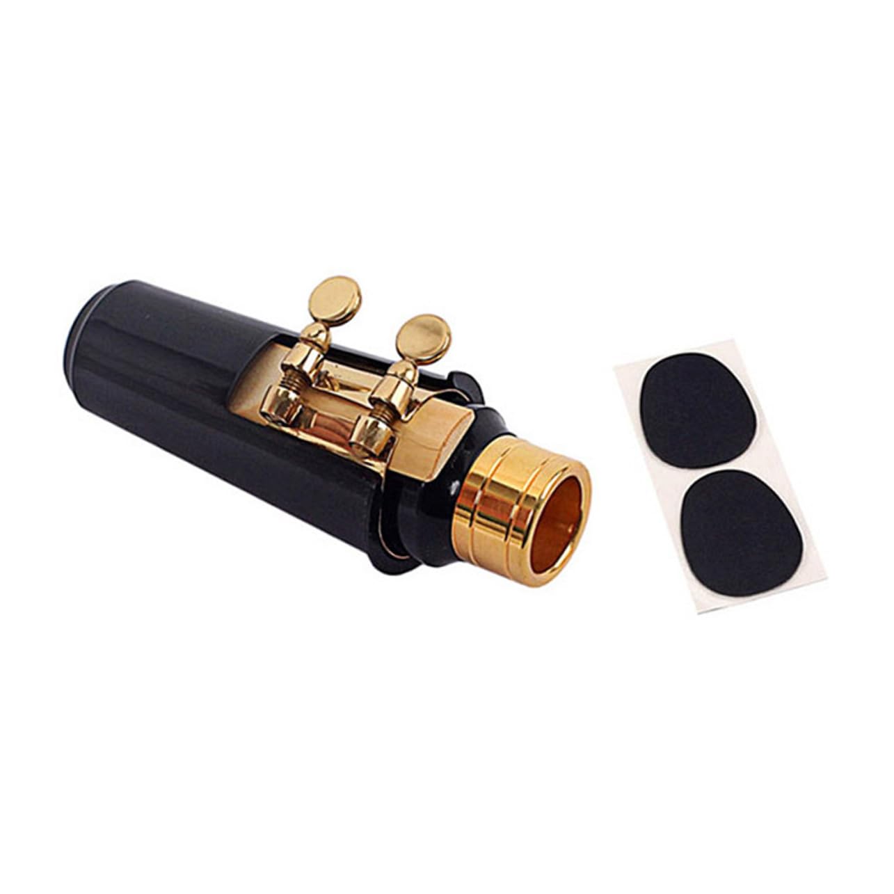 VICASKY Sassofono Contralto con Fibbia ad Anello in Rame Toppe per Ance Cuscinetti e Cappuccio Oro e Nero Include Ricambio Ancia e Cuscinetto per Migliorare Esecuzione