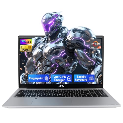 Image of NIMO 15.6 inch IPS FHD-Gaming-Laptop,AMD Ryzen 5 6600H 32GB DDR5 RAM 1TB SSD (Beat i5-1335U, 6 Cores Up to 4.5GHz) AMD Radeon 660M GPU-Computer with 100W Type-C Backlit Keyboard Fingerprint