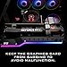 EZDIY-FAB GPU Holder Brace Graphics Card GPU Support Video Card Holder Bracket with 5V 3 Pin ARGB LED, Video Card Sag Holder/Holster Bracket Support RX6700,RTX3090- 309EZ-Black