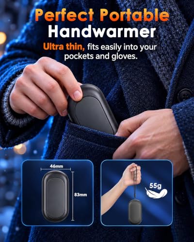 Handwärmer,magnetischer wiederaufladbarer 2-in-1,für Outdoor,warm Geschenke – Ansicht 8