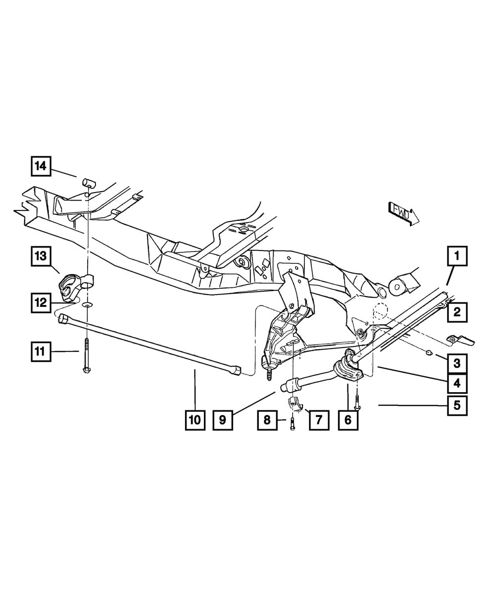 Mopar 5201 3403AA Stabilizer Bar Bushing - Suspension Part, High-Quality Replacement