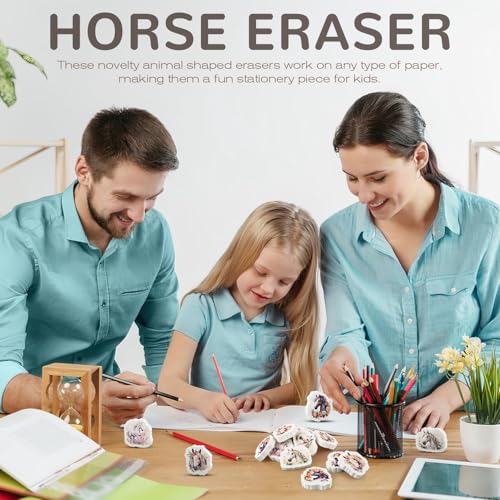 Ezydka 12 Stück Pferde Radiergummi 4-5cm pferd Radierer Pony Radiergummi Kinder Geburtstag Mitgebsel für Schulen, Kindergeburtstag, Pferdedeko, Mädchen