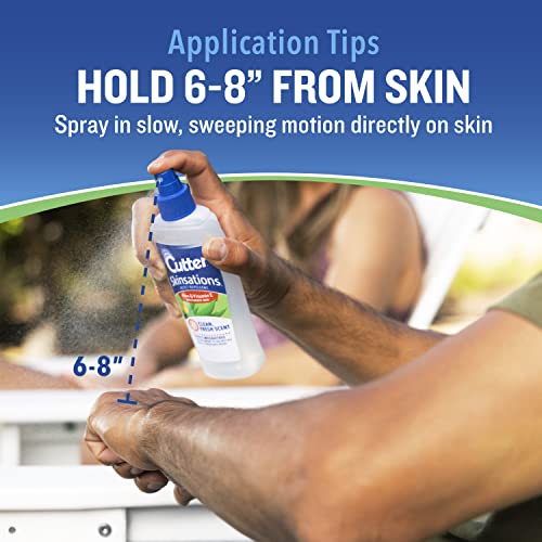 Cutter Skinsations Insect Repellent, Repels Mosquitos, Ticks, Gnats, Fleas, 7% Deet, 2 Pack, 6 Fl Ounce (Pump Spray) #TOP5
