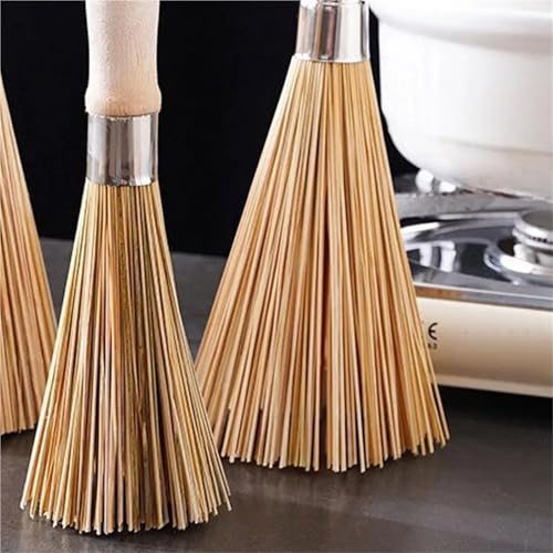 Brosse vaisselle long manche en bois durable pour poêles Style 06 - 7
