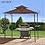 8'x 5' BBQ Grill Gazebo Barbecue Canopy Metal Gazebo Tent with Serving Shelf/Storage Hooks/Lights/Air Vent Instant Sun Shelter 2-Tier for Patio Parties Backyard