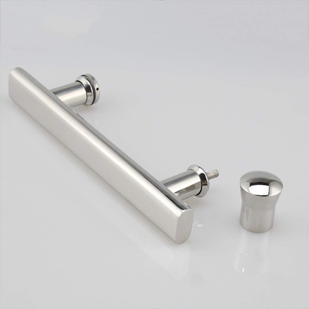 Shower Door Handle Replacement Parts for Glass Door Bathroom Door Knobs for Interior Doors Push and Pull Bar, Polished Chrome (Size : 440mm Hole to Hole)