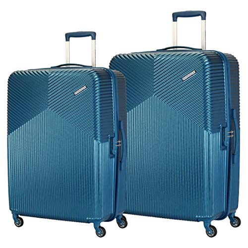 Image of American Tourister Georgia Moonlight Blue Hardsided Luggage 2PC Set Polycarbonate (55+69)