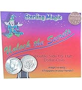 Ted's Sterling Magic Genuine US Double Sided Half Dollar Coins with Instructions for Magic Tricks
