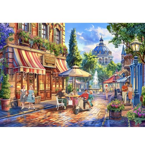 HUADADA Puzzle de 1000 piezas, escena callejera británica, puzles clásicos, 1000 piezas, para adultos y niños a partir de 14 años