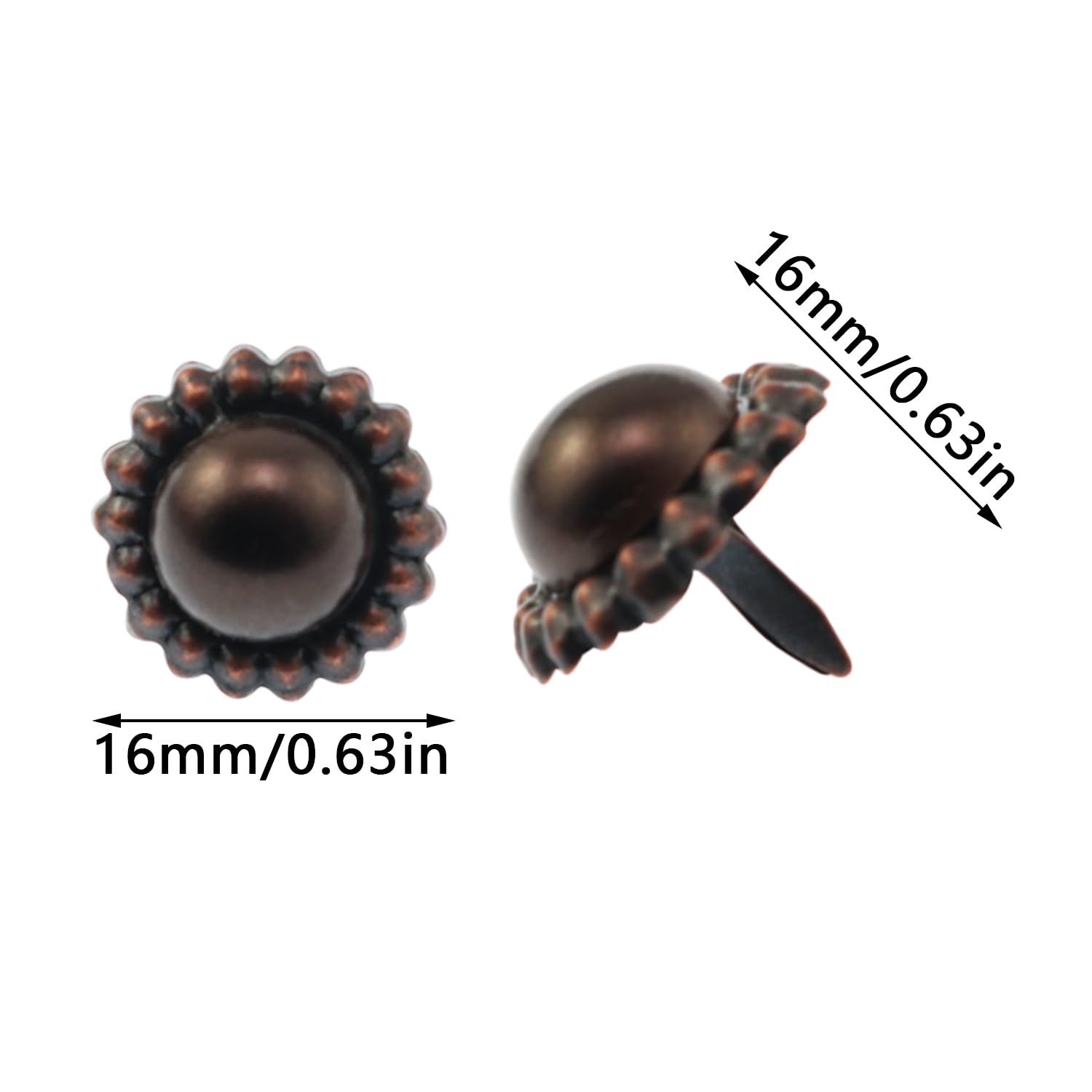 yyangz 50PCS Vintage Lace Pearl Studs Lace Pearl Bi-Pods Decorative Bi Pods Used for Inserting and Securing Paper Crafts Scrapbooking Photos Decorative Items