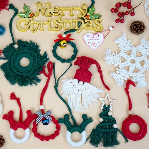 Décoration de Noël DIY : kit macramé débutant avec guide inclus - 6