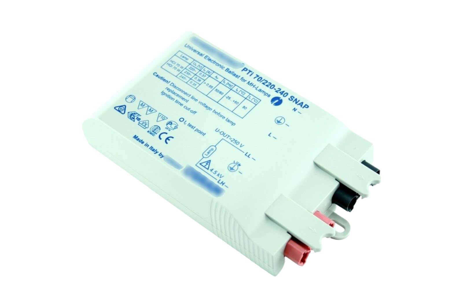 OSR. POWERTRONIC PTi 70 SNAP 70/220-240 Alimentatore elettronico digitale 70W MH, connettori a vite