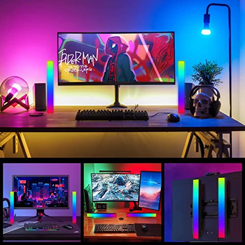 Battery Powered Rhythm Light Bar, Rgb Sound Control Pickup Rhythm Lights, App Control 32 Bit Music Level Led Lights, Usb Rechargeable Voice Activated Atmosphere Light For Game Car Tv Dj Studio - 2Pcs #TOP4