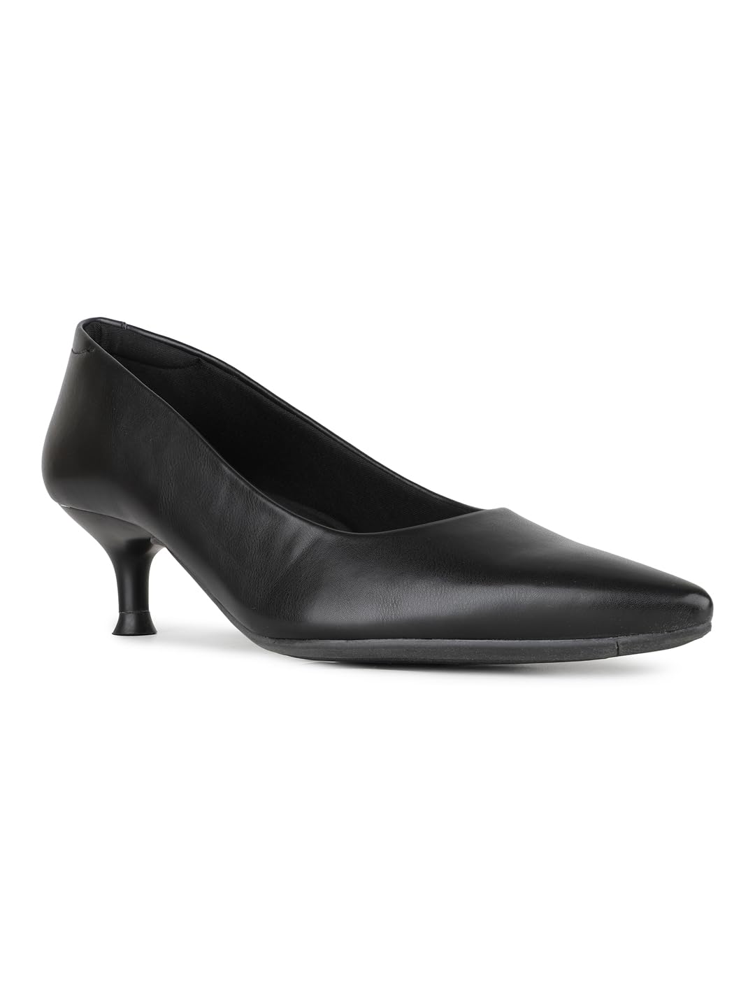 inc.5 Womens Women Black Solid Pattern Pointed Toe Kitten Heel Pumps Pump-picture-32