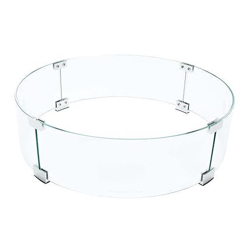 Celestial 23" x 6" Round Wind Guard, fits Celestial 19” Round Fire Pit Burner Pans for Gas Fire Pits