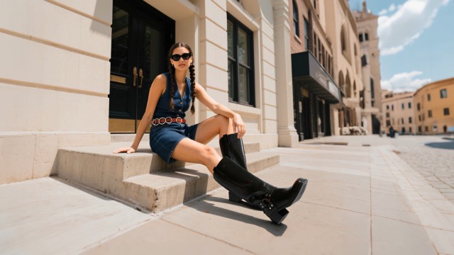 Amazon.com | DREAM PAIRS Women's Square Toe Knee High Boots