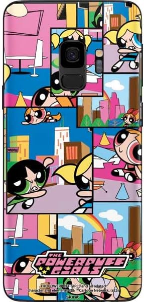 Skinit Decal Phone Skin Compatible with Samsung Galaxy S9 - Officially Licensed Warner Bros Powerpuff Girls Patches Design
