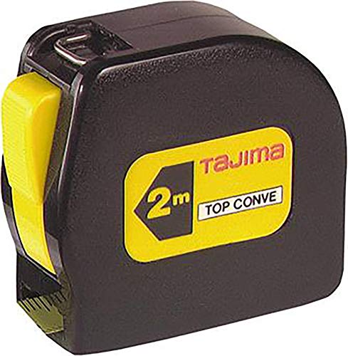 Tajima TOP20MY Top Conve Mètre ruban 2 m, Noir/jaune