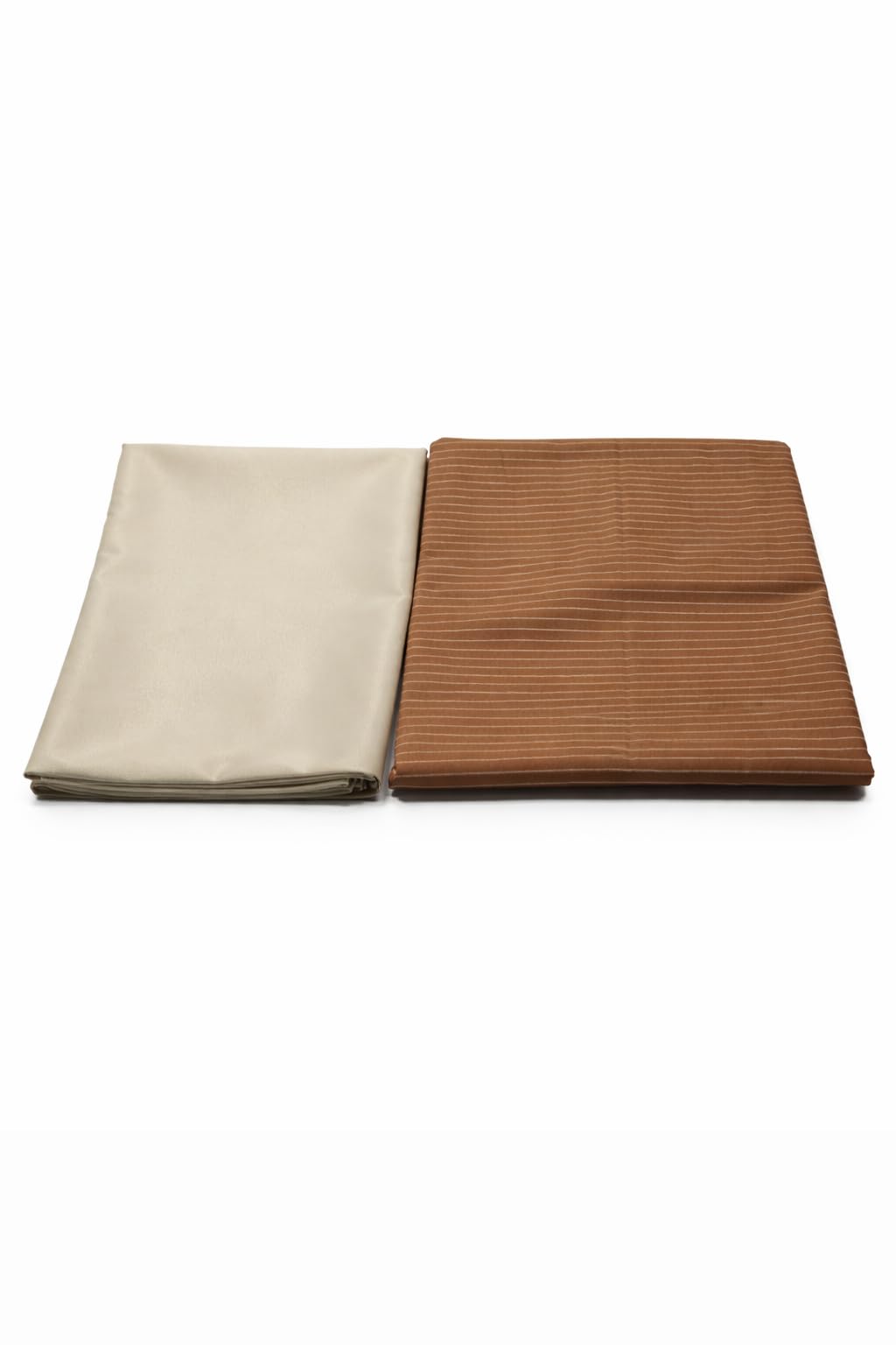Men's Premium Unstitched Shirt and Pant Fabric Combo, Beige and Brown Stripe, Wrinkle-Resistant, Smooth, Formal Wear, 2.5m + 1.2m-image-12