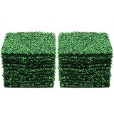 Artificial Boxwood Panel - 24 PCS Faux Boxwood Hedge Wall Panels as Greenery Backdrop, 24 x 16 Inch...