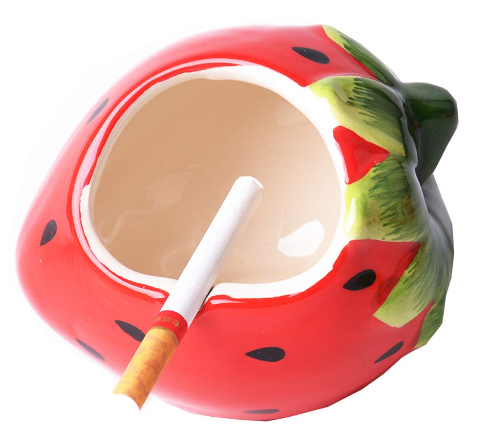 AshtraysFruit Cartoon Cute Creative Bar Cafe Home Decoration (Strawberry)