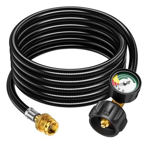 Alloxity 12FT Propane Hose Adapter with Gauge
