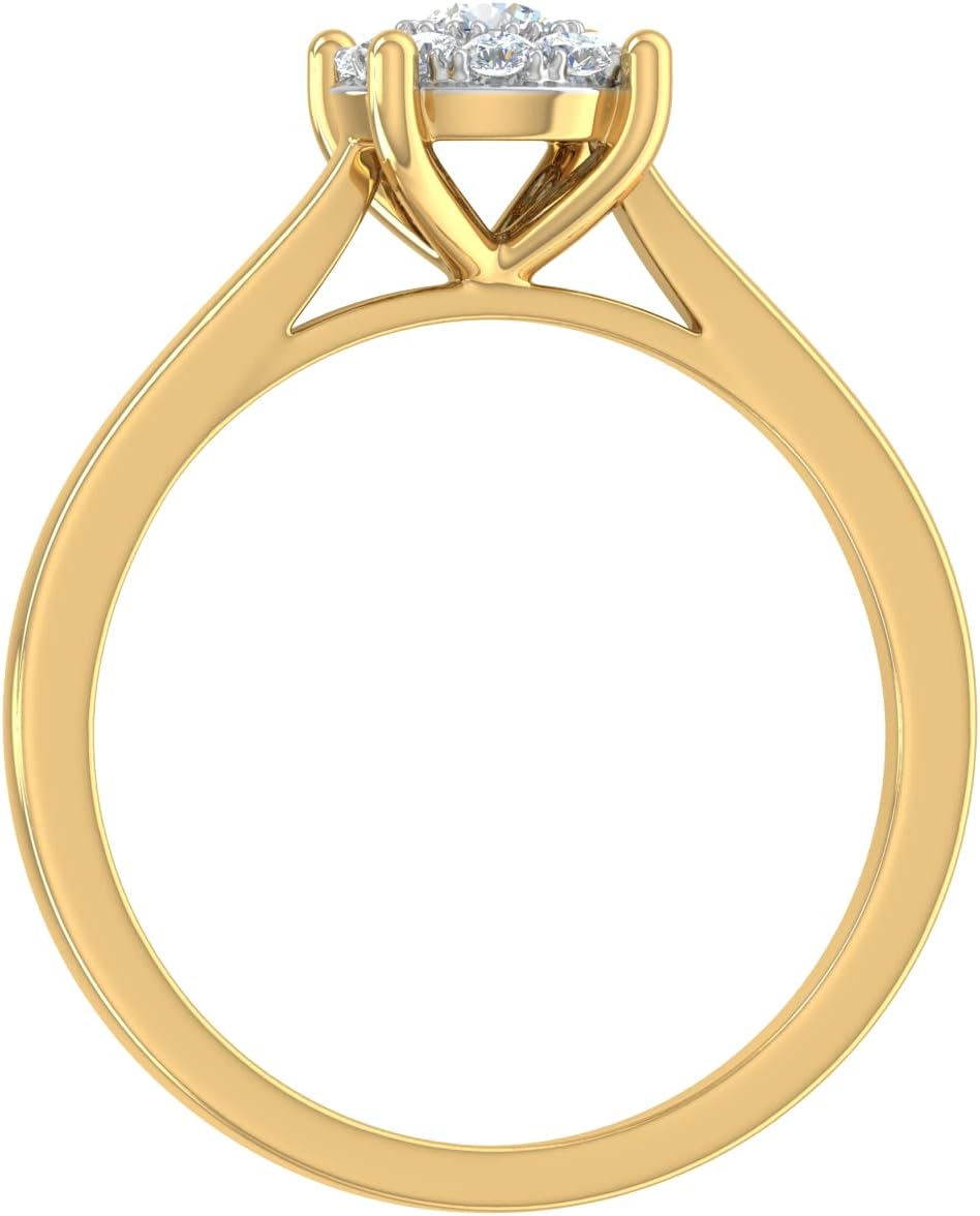 1/5 Carat Prong Set Diamond Engagement Ring in 10K Solid Gold