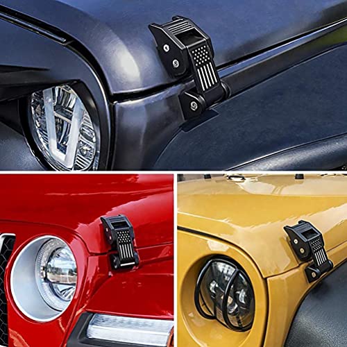 FAVOMOTO 1 Conjunto Capô Travas de Alumínio Jeep Capô Captura Profissional Kit Hood Pegar
