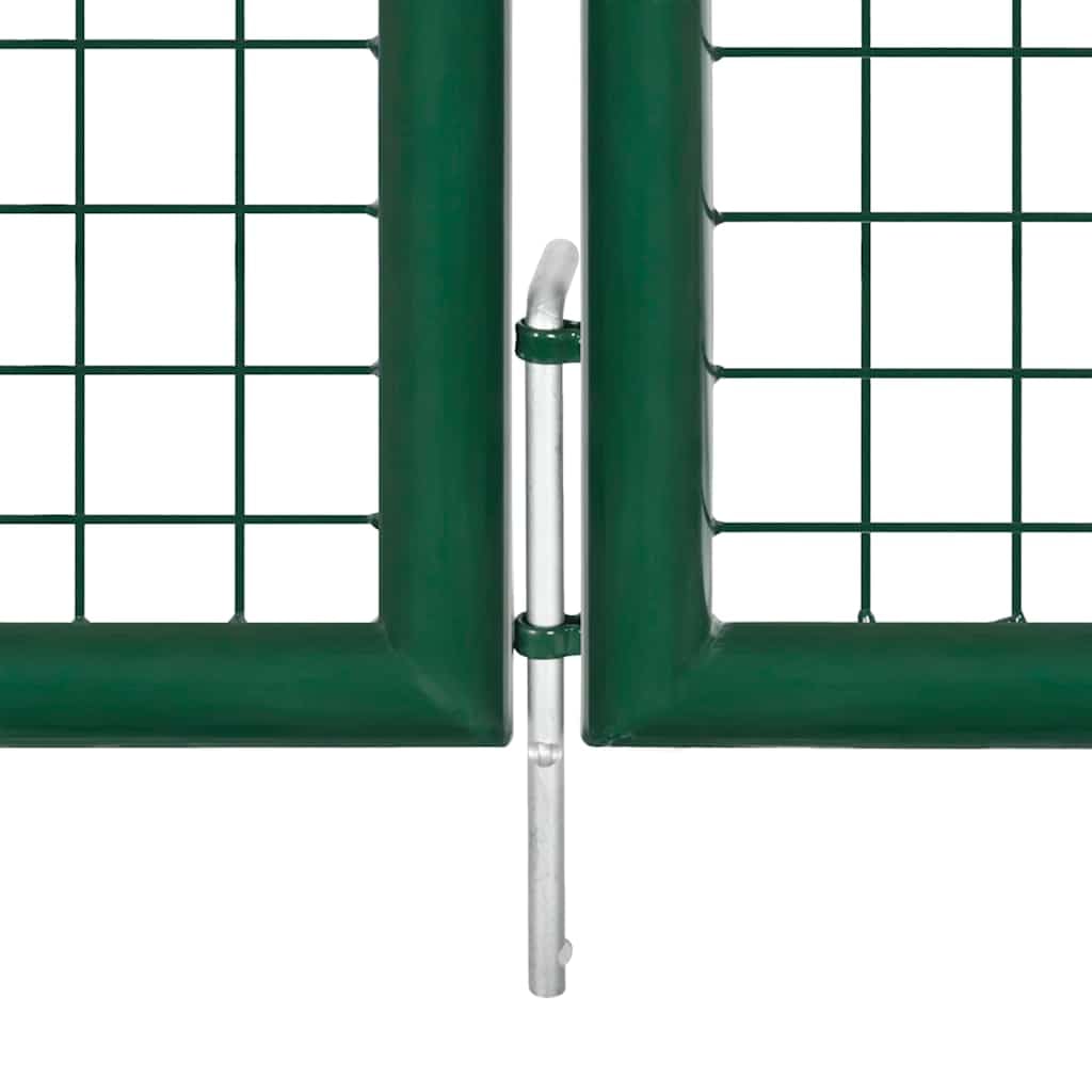vidaXL Puerta de jardín de Malla Verde 350x125 cm Acero galvanizado